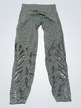 Gray Distressed Leggings