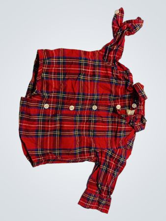 OshKosh B'gosh Red Plaid Long Sleeve Baby Shirt