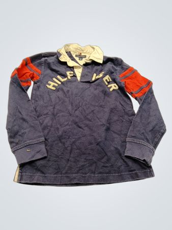 Tommy Hilfiger Kids Navy Long-Sleeve Polo Shirt
