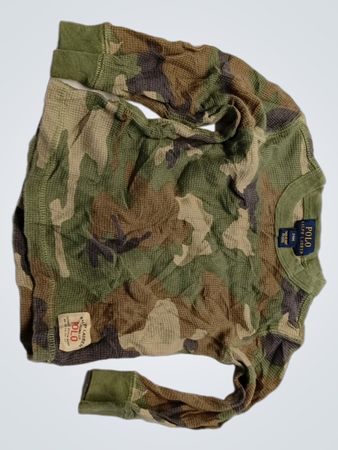 Polo Ralph Lauren Camo Waffle Knit Long-Sleeve Shirt