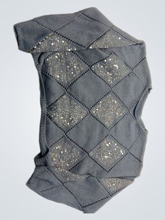 Gray Argyle Dog Sweater