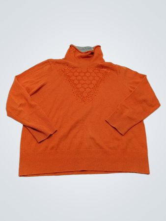 Orange Turtleneck Sweater