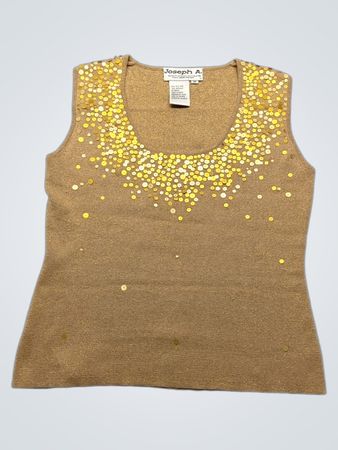 Gold Sequin Tank Top