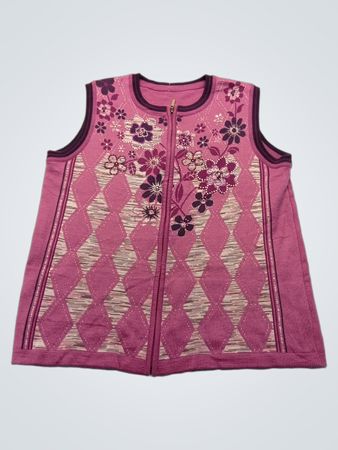 Pink Floral Vest