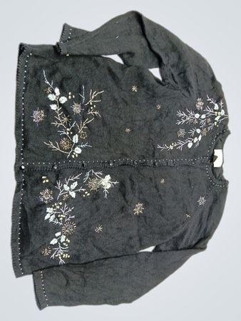 Embellished Gray Sweater