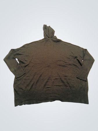 Brown Hooded Sweater with Floral Design