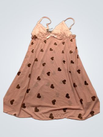 Pink Heart Patterned Chemise