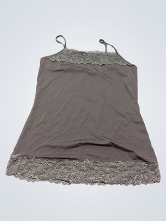 Maurices Gray Lace Trim Cami Top