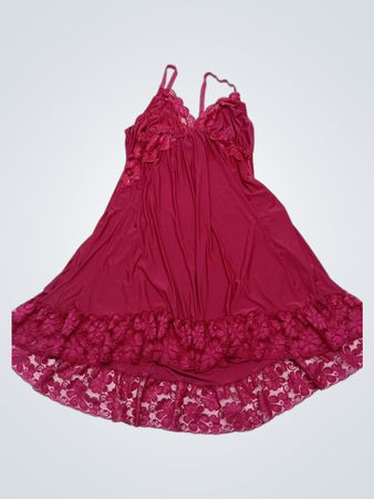 Pink Lace Trim Chemise