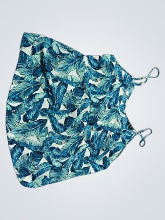 George Tropical Leaf Pattern Skirt