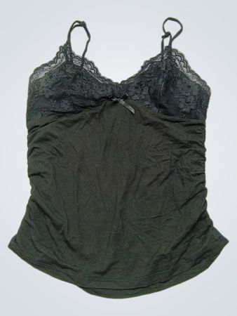 Black Lace-Trimmed Camisole