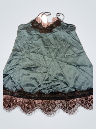 Green Lace-Trimmed Camisole