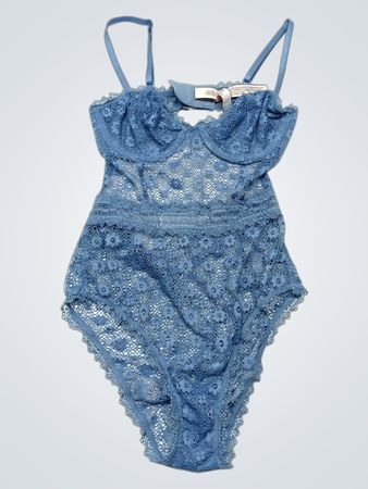 Victoria's Secret Blue Lace Bodysuit