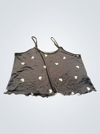 Gray Camisole with White Hearts
