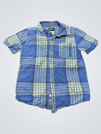 OshKosh B'gosh Blue Plaid Short Sleeve Button-Down Shirt