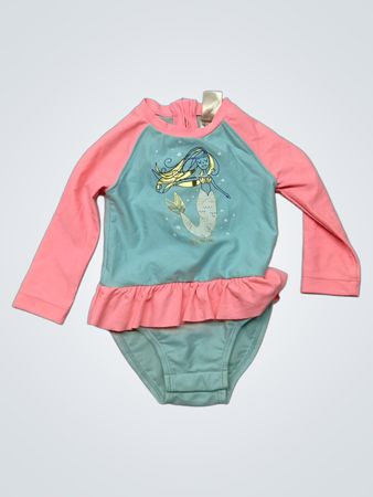 OshKosh B'gosh Mermaid Long-Sleeve One-Piece Swimsuit
