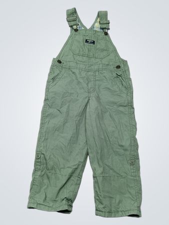 Green Cotton Bib Overalls