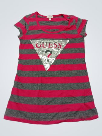 Guess Striped Sequin Logo Tank Top