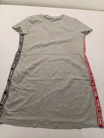 Tommy Hilfiger Grey Striped Mini T-Shirt Dress