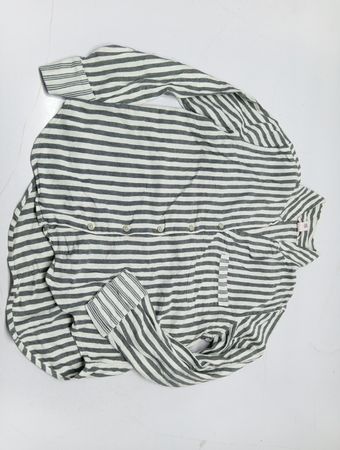 Victoria's Secret Gray and White Striped Shirt