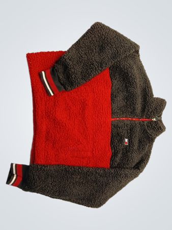 Tommy Hilfiger Color-Blocked Fleece Zip-Up Jacket