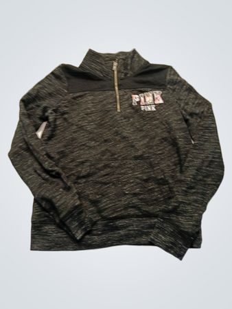 Victoria's Secret Pink Gray Zipper Pullover