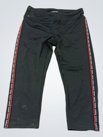 Bebe Sport Black Logo Capri Leggings