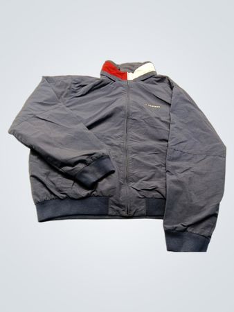 Tommy Hilfiger Navy Striped Collar Zip-Up Jacket