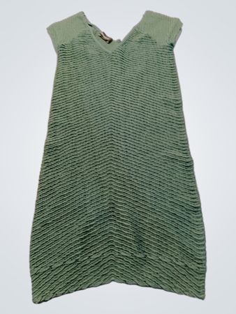 bebe Green Textured Sleeveless Mini Dress