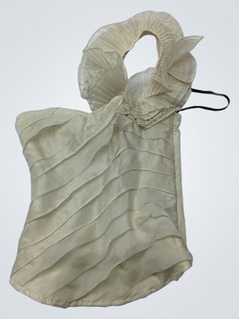 Women's Cream-colored Ruffled Top