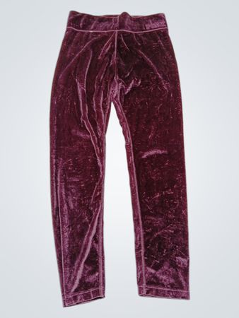 PINK Burgundy Velvet Leggings