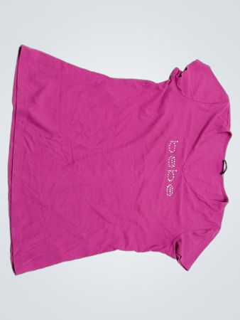 bebe Pink Rhinestone Logo Cami Top