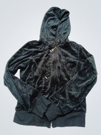 Bebe Velour Zip-Up Hoodie