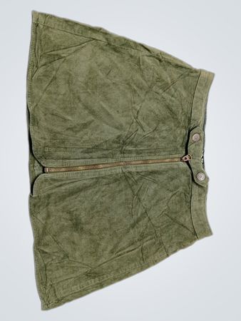 Zara Green Corduroy Mini Skirt