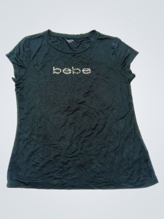 Bebe Rhinestone Logo T-Shirt