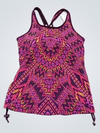 Athleta Patterned Racerback Tank Top