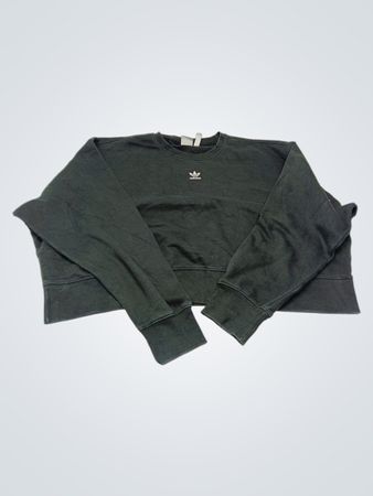 Adidas Green Cropped Crewneck Sweatshirt