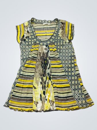 Sandwich Striped Short Sleeve Top