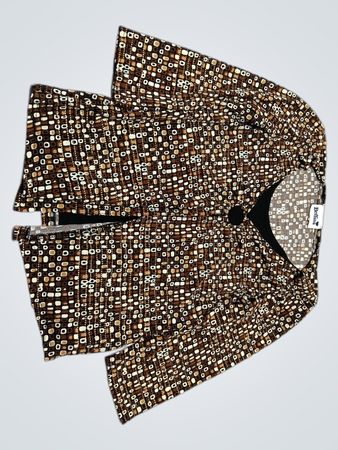 Bellina Brown Patterned Scarf