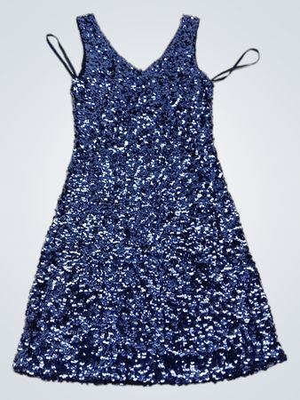 Blue Sequin Dress