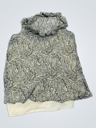 Anne Klein Gray Lace Top