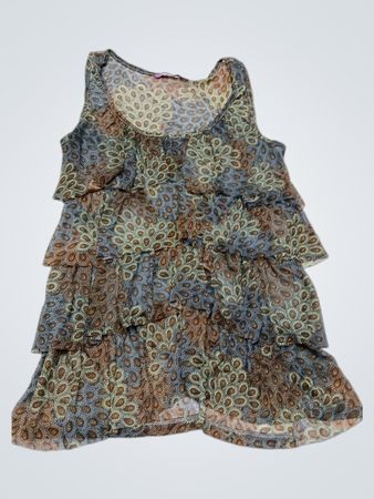 Smart Set Sleeveless Paisley Ruffled Top