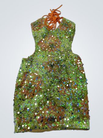 Unbranded Green Sequined Halter Top