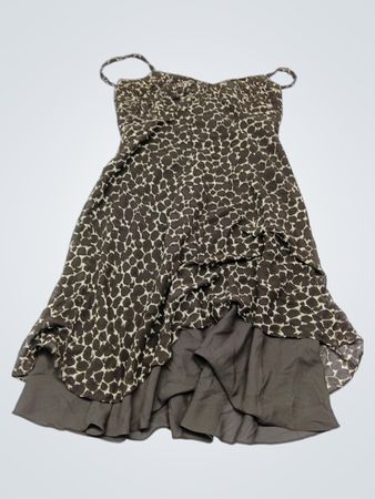 Ann Taylor Leopard Print Spaghetti Strap Dress