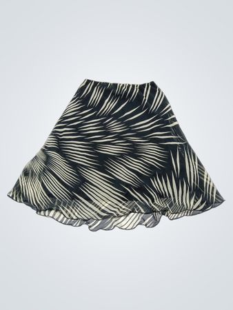 Black and White Striped Skirt