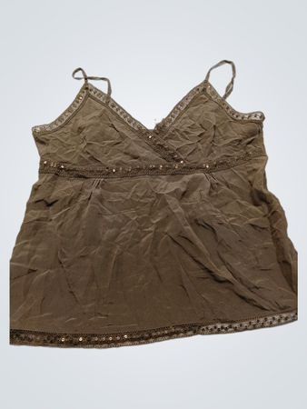 Brown Lace Trim Camisole