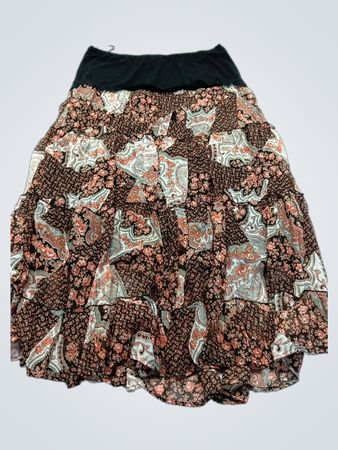 Brown Floral Skirt