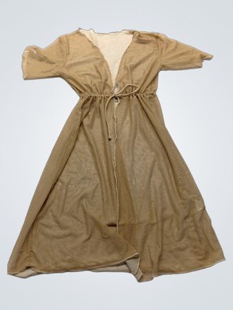 Tan Short-Sleeve Dress