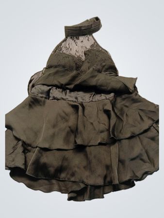 Women's Green Ruffled Dress