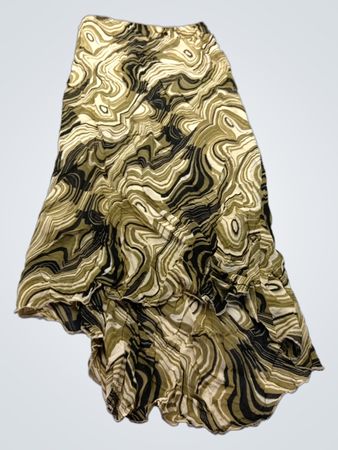 Kuja Abstract Swirl Print Pleated Skirt